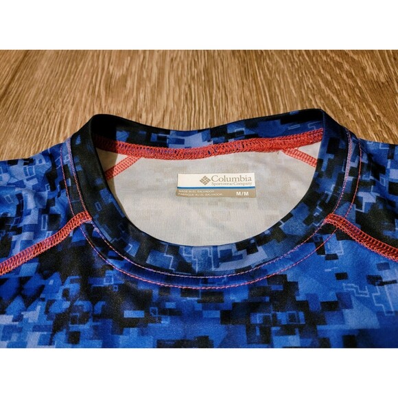 Columbia PFG Fishing Gear DIGITAL Camo CAMOUFLAGE Casual SPF SHIRT Mens Medium - Picture 5 of 5